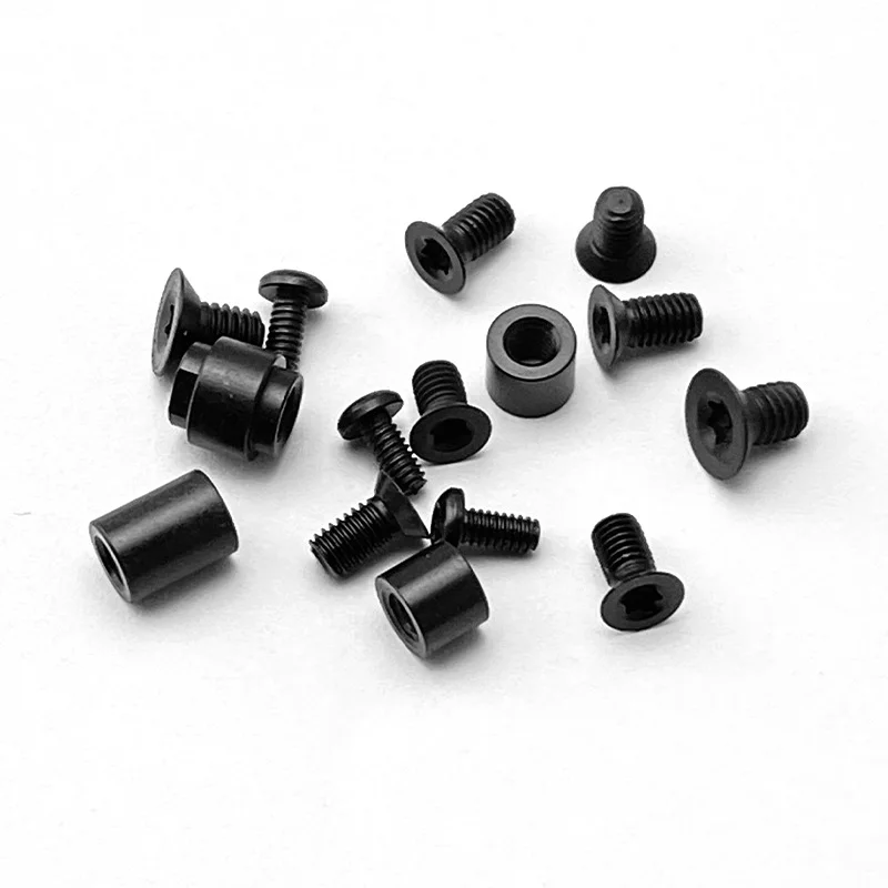 1 Juego completo de mango de cuchillo, tornillos de titanio, husillo para Spycerco2 C85 Yojimbo, parche de 2 cuchillos, accesorios de fabricación DIY - imagen 3