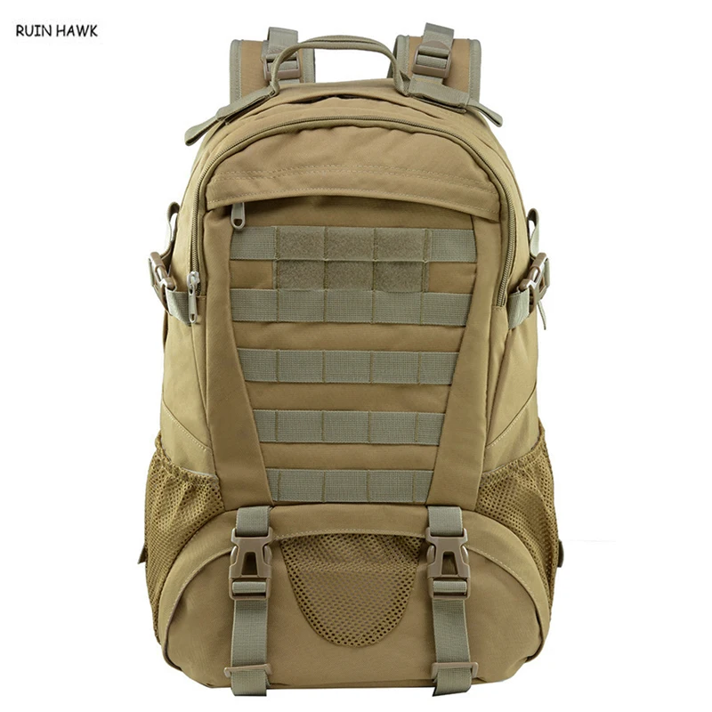 Mochila táctica Molle, morral de hombro del ejército militar, mochila de viaje para acampar, bolsa de caza de camuflaje, alrededor de 25L - imagen 3