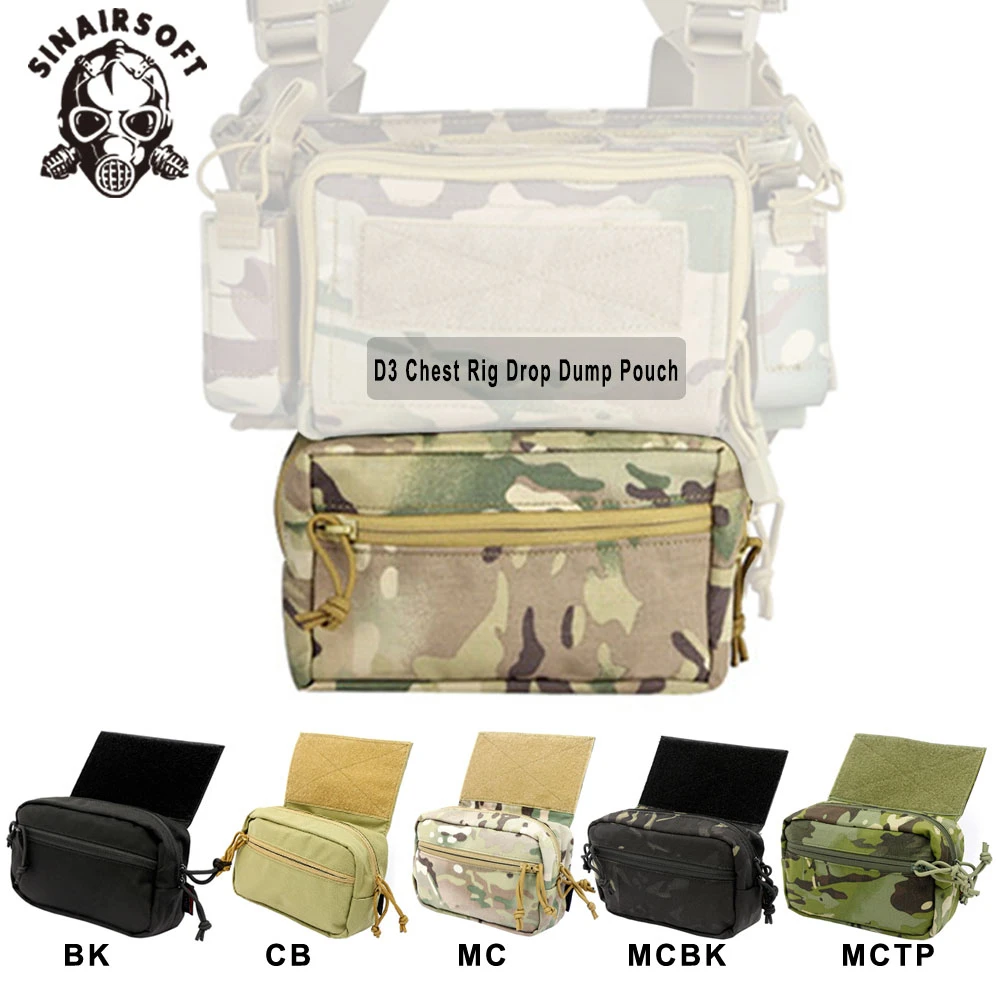 Bolsa de utilidad táctica, riñonera para exteriores, chaleco Molle de caza, portador de armadura CRM CRX D3, aparejo de pecho, bolsa de descarga de caída