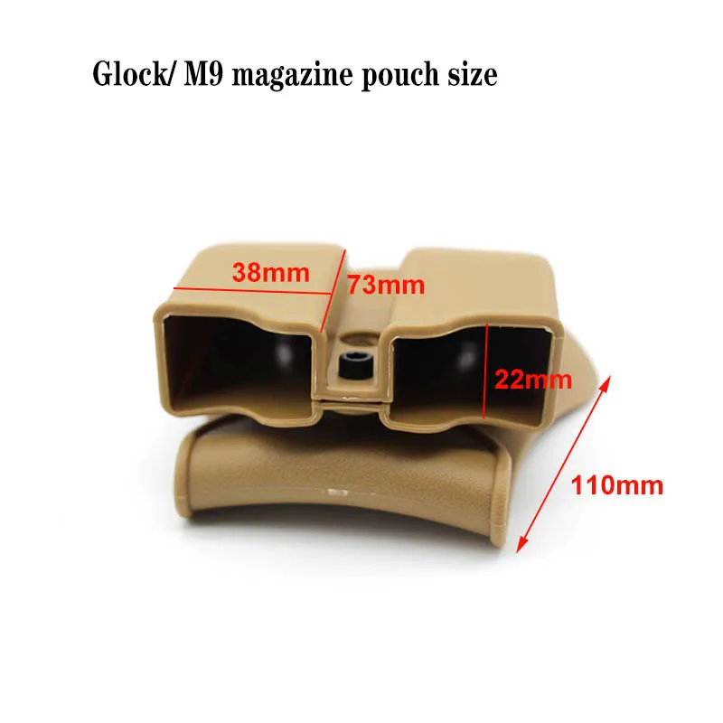 Bolsa táctica doble para Glock 17 Beretta M9 M92, Funda Universal para caza, 9mm .40 Mag - imagen 5