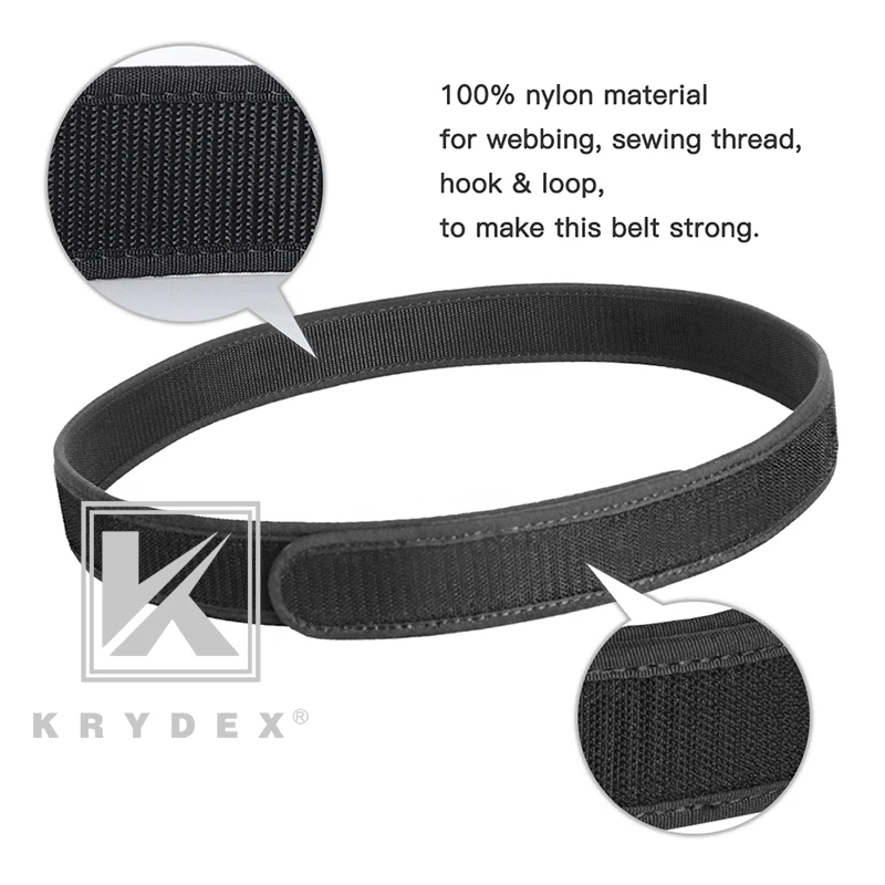 KRYDEX Cinturón táctico interior sin hebilla, gancho Loopback - imagen 5