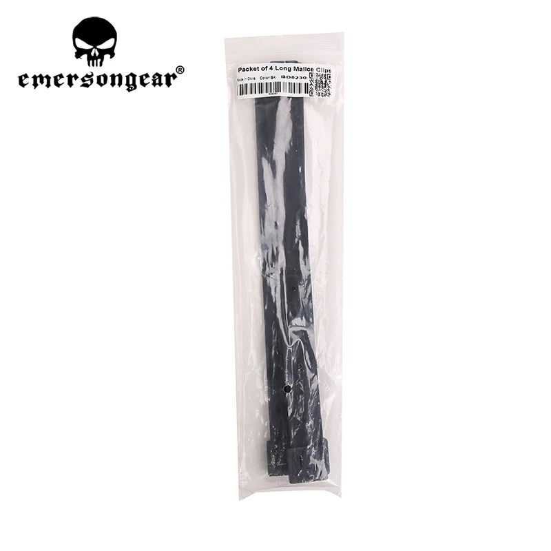 Emersongear 4 unids/set Clips de malicia largos bolsa táctica correa de conexión MOLLE versión larga para chaleco de caza Airsoft - imagen 3