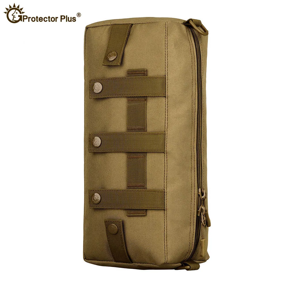 MOLLE-Bolsa de mensajero táctica grande horizontal para hombres, bolsa de expansión de módulo bidireccional, bolso de hombro de camuflaje, accesorio para exteriores - imagen 3