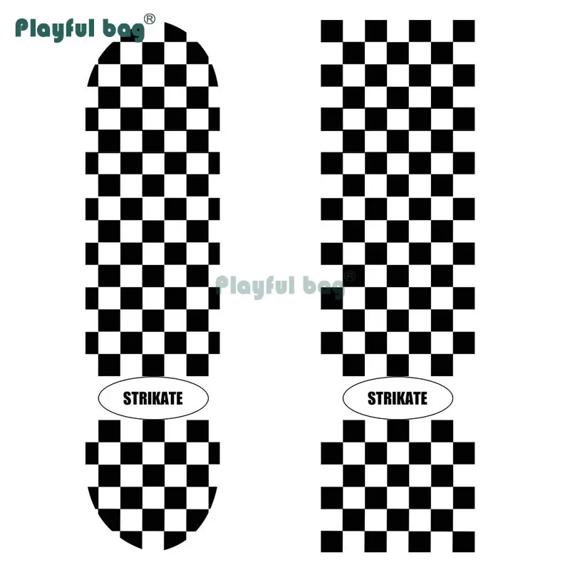 Playful Bag-papel de lija de doble balancín para monopatín, pegatina decorativa para monopatín, AMB67 con patrón, 83x23cm, OS780 - imagen 3