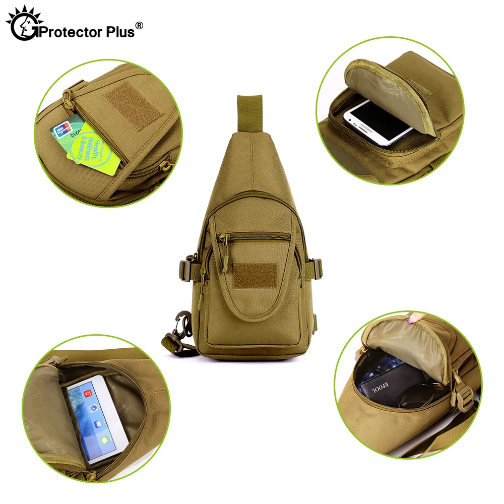 PROTECTOR PLUS bolsa de pecho táctica al aire libre impermeable deporte escalada Sling hombro mensajero Camping bolsas de pesca iPad Mini - imagen 3