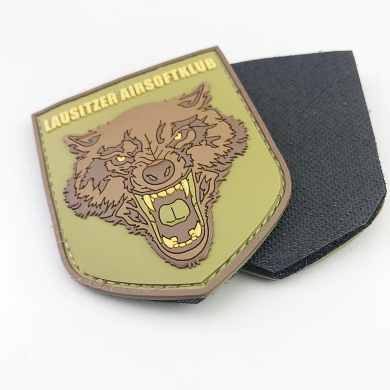 Parches de PVC personalizados, parches de diseño de logotipo personalizado, planchado en ropa, gancho y bucle, insignias de goma de soldado, apliques para chaqueta DIY - imagen 4