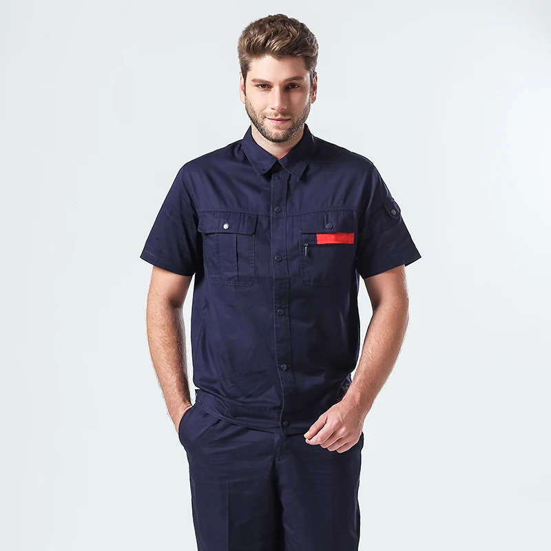 Conjunto de ropa de trabajo fina de verano para hombre, traje duradero de seguridad para electricista, traje para personal de taller, herramientas de trabajo, uniformes de reparación de automóviles - imagen 3