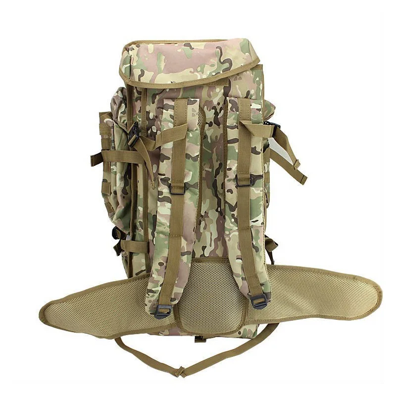 Mochila táctica militar de 60L, bolsa de Rifle Airsoft, impermeable, para viajes al aire libre, Trekking, escalada, Camping, mochila de asalto - imagen 5