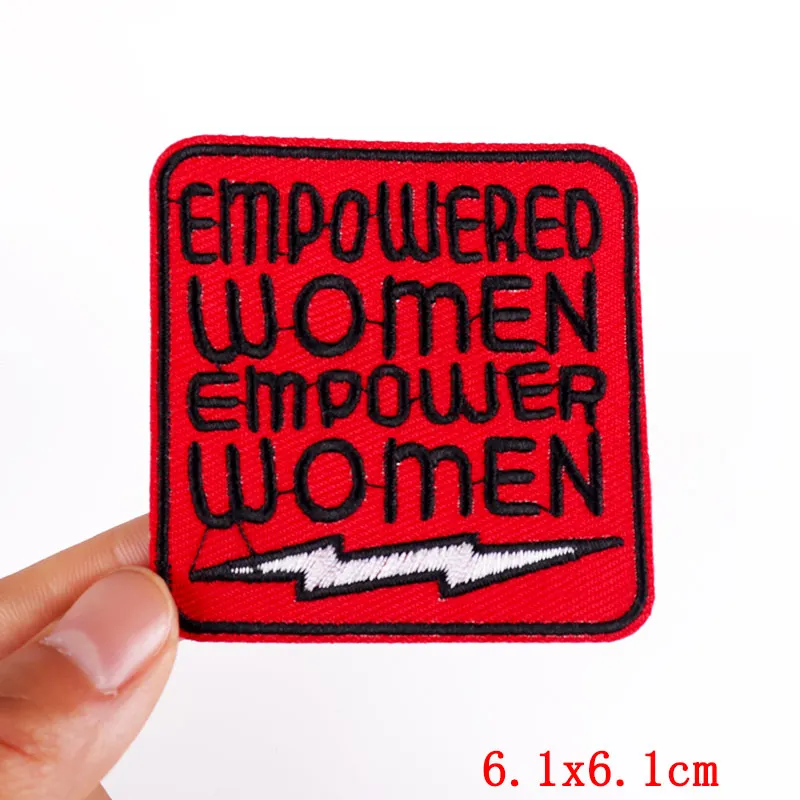 Parches bordados Smash the patriarchy para ropa, apliques, parche feminista de dibujos animados, parches para planchar para ropa, insignias de letras - imagen 3