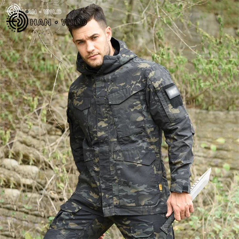 Chaqueta militar M65 para hombre, cortavientos de camuflaje informal, abrigo táctico Airsoft, chaqueta impermeable, ropa de caza - imagen 4