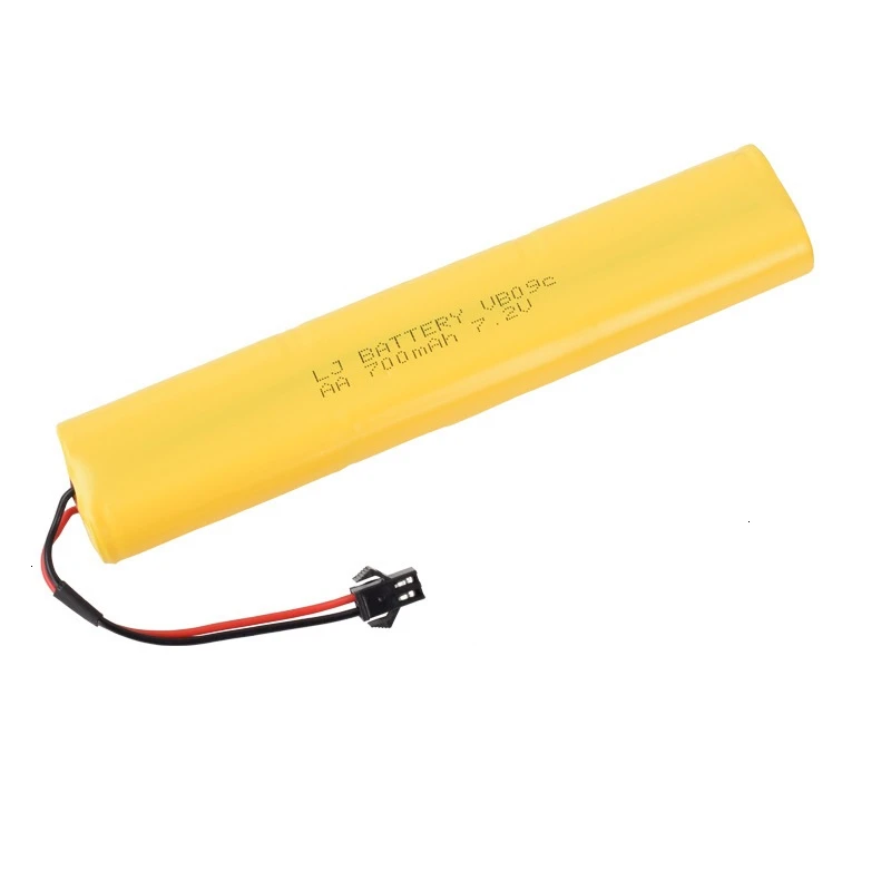 (Modelo H) batería NiCD de 7,2 v y 700mah para coche teledirigido de juguete, tanques, trenes, Robot, barco, pistola, ni-cd, AA, 700mah, 7,2 v, batería recargable