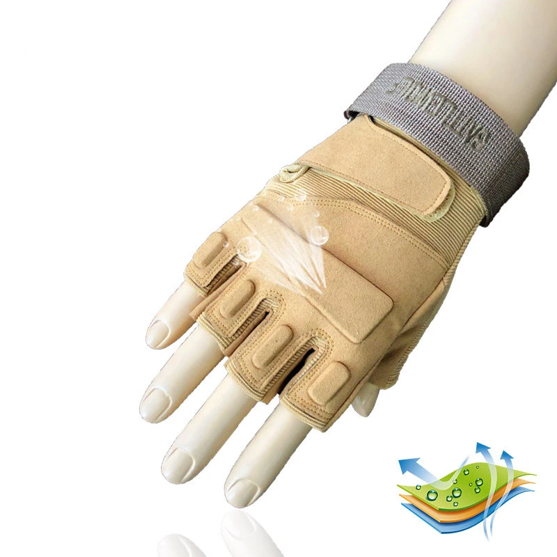 Guante táctico fingerless antideslizante – Protección militar de mano - imagen 4