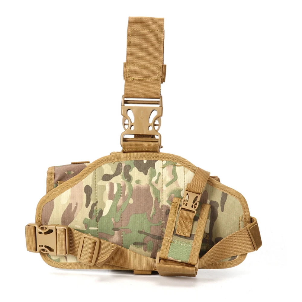 Soporte de pistola de camuflaje para juegos de guerra, accesorios de caza, diseño combinado de funda táctica de pierna caída, bolsa Molle - imagen 3