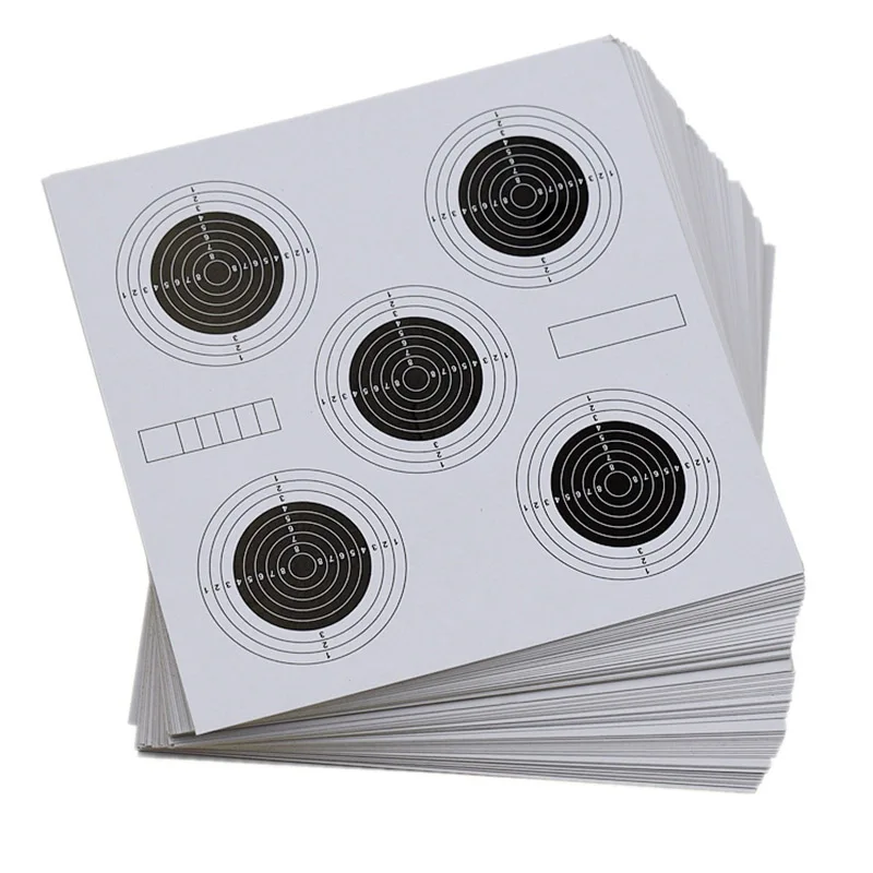 Papeles de tiro para Paintball BB, pistola de Airsoft, accesorios de práctica militar, papel cuadrado, 100 piezas, 14cm x 14cm - imagen 3