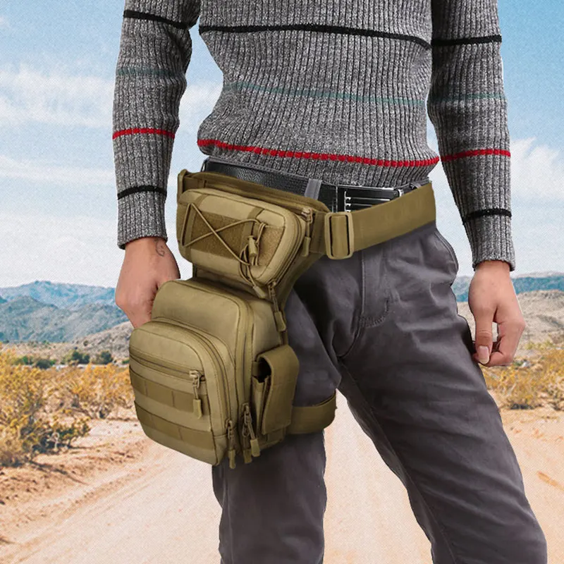 XA936WA-Bolsa de pierna ajustable para hombre, bolso de muslo, cinturón de utilidad, riñonera para senderismo, cadera, motocicleta, deportes al aire libre, 2021 - imagen 3