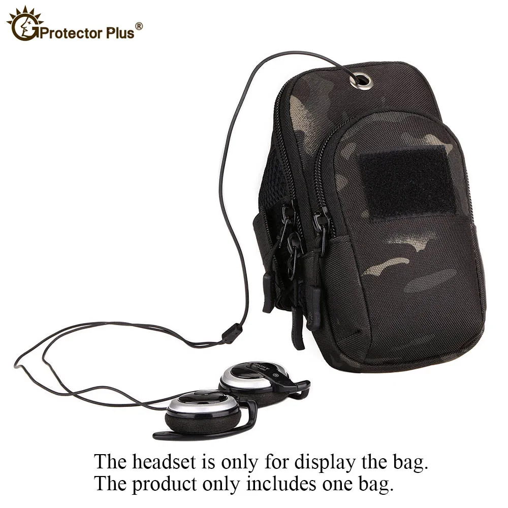 PROTECTOR PLUS-bolsa táctica para teléfono móvil de 5,5 pulgadas, bolsa para correr, música, bolsa deportiva de utilidad, escalada, caza, ciclismo, Molle - imagen 3