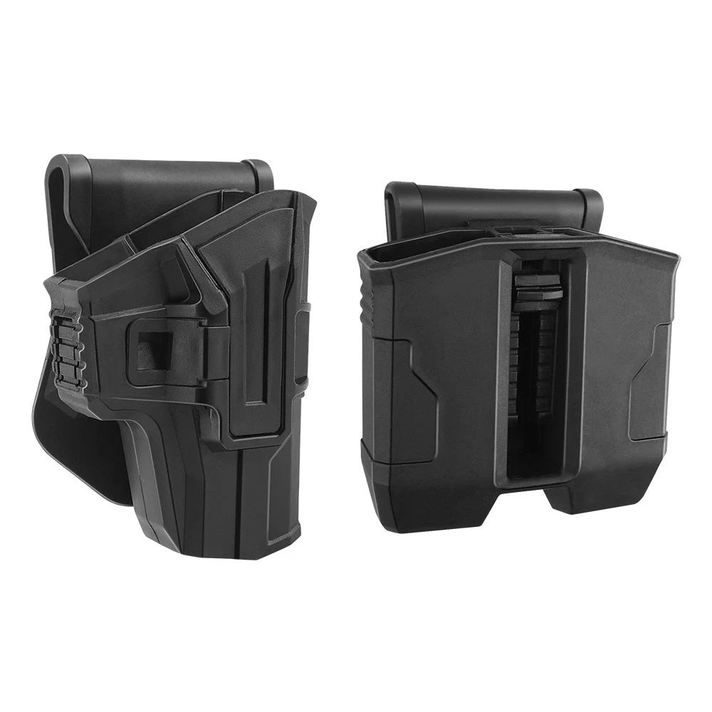 Funda táctica para pistola de retención de G-9R, soporte para cargador, bolsa Mag para Glock de 9MM, 17, 18, 19, 22, 23, 25, 31, 32, 34, 35, 37, 38 - imagen 4