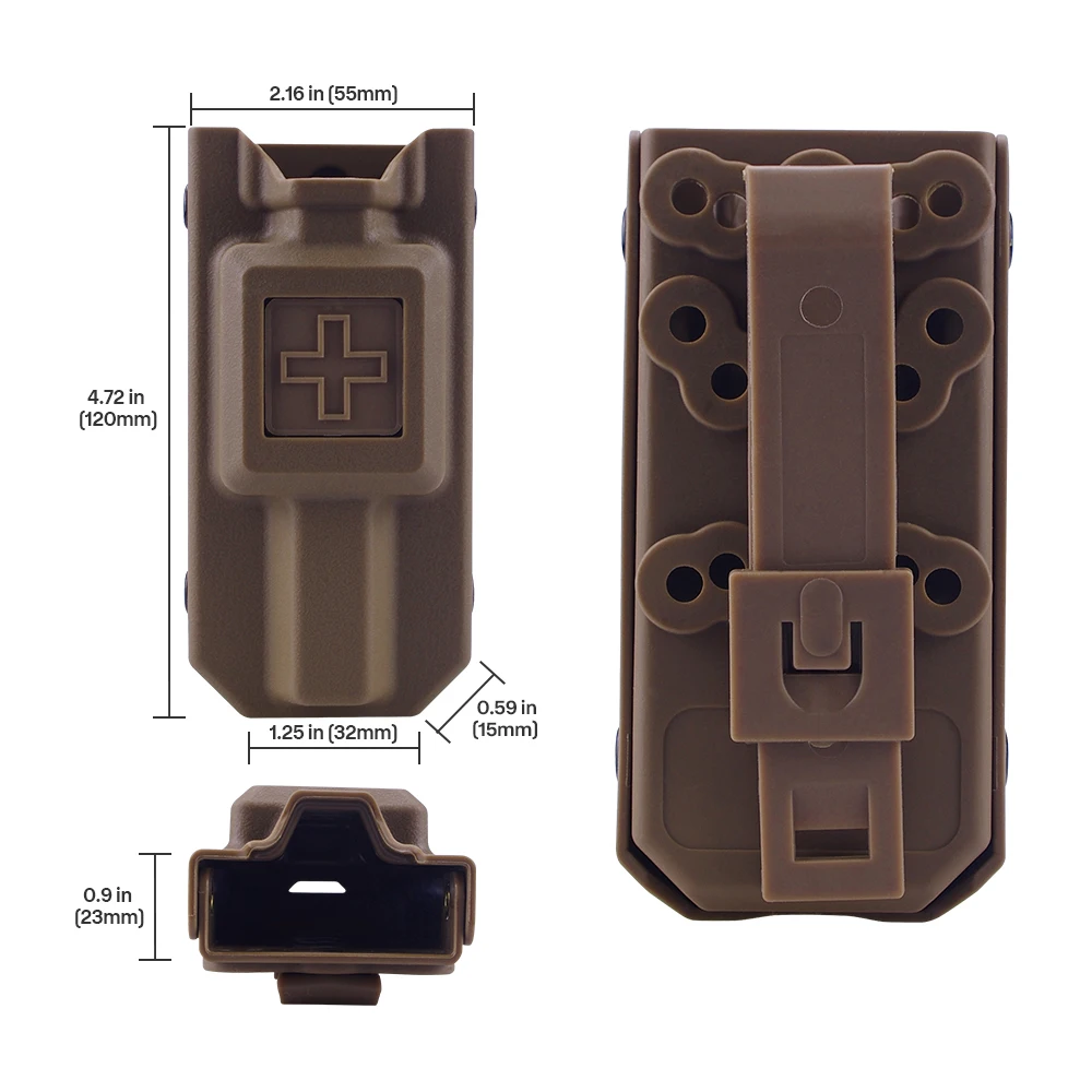 Caja de almacenamiento de torniquete táctico para exteriores, bolsa EDC médica de extracción rápida, botiquines de primeros auxilios, vendaje de rescate giratorio de nailon - imagen 3