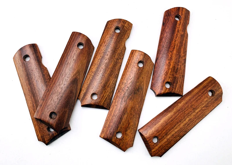 2 piezas 1911 empuñaduras Zambia sándalo rojo empuñaduras parche empuñaduras personalizadas empuñaduras CNC - imagen 2