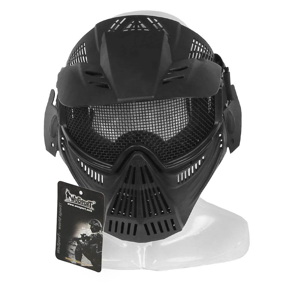 Mascarilla táctica de malla de acero y Metal transpirable, máscara protectora para Paintball, Airsoft, juego de guerra, caza militar - imagen 2