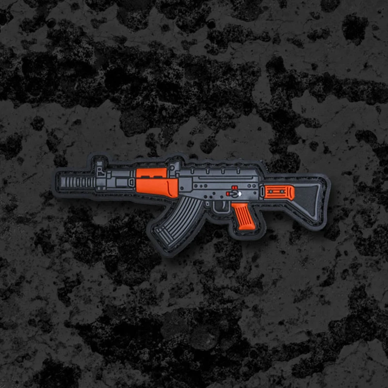 Parche de PVC armado versión Q MK18 SIG MCX 81-1 armas brazalete táctico insignia para ropa mochila apliques Decoración - imagen 3