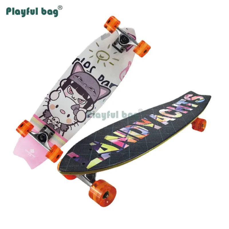 Skateboard de Arce, bolsa juguetona de 76CM, tabla de peces grandes, duradera, cuatro ruedas, patrón de transferencia térmica, tabla de Skate, AMA39 - imagen 2
