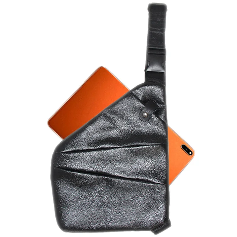 Funda de cuero para pistola, bolso de hombro antirrobo para tableta, bolso de pecho multifuncional Unisex, almacenamiento de artículos diversos, Mochila deportiva - imagen 3