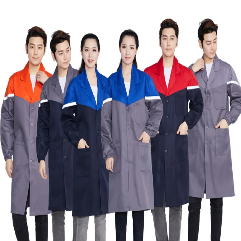 Uniformes de trabajador para primavera y otoño, ropa de trabajo resistente al desgaste a prueba de polvo para hombres y mujeres, monos de reparación de automóviles, vestido para trabajadores de almacén - imagen 2