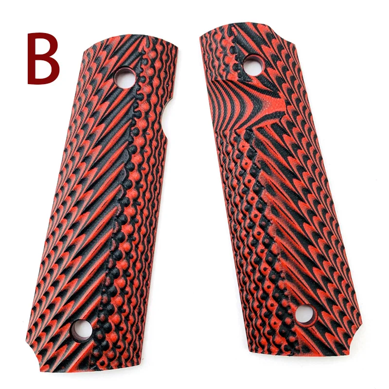 1 par de empuñaduras tácticas para pistola 1911, parche rojo G10, empuñaduras personalizadas, Material CNC, accesorios 1911 - imagen 3