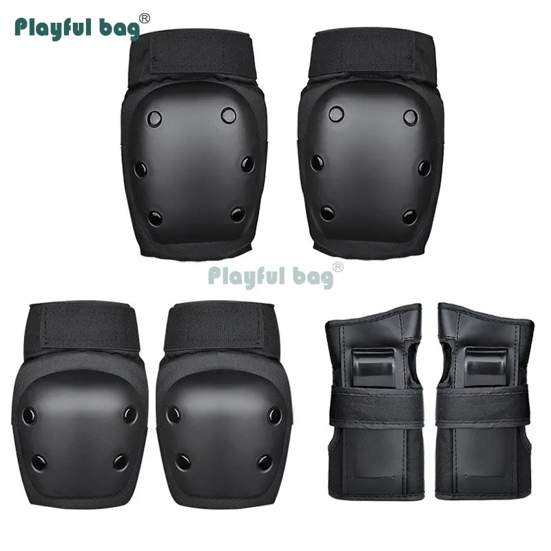 Protector deportivo de patinaje para niños y adultos, conjunto de 6 piezas, rodilleras y manos, equipo protector para monopatín al aire libre AMB70.1 - imagen 5