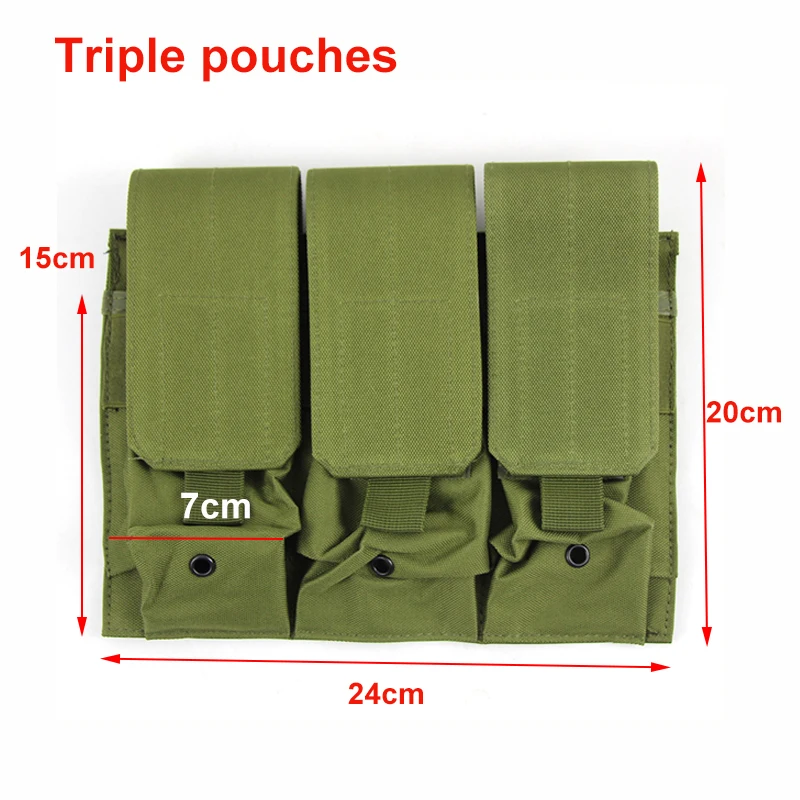 Táctico Molle Rifle revista bolsa Airsoft Paintball gota bolsa tiroteo basurero Mag bolso cargador soporte para AK47 AR15 M4 5,56mm - imagen 3