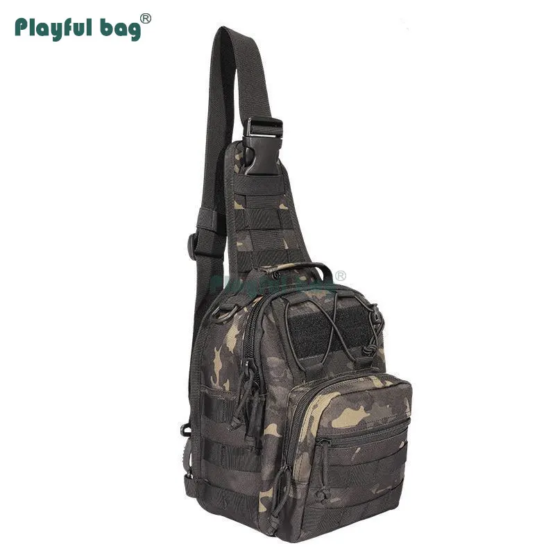 Bolsas de pecho 600D, 26x21x11cm, sistema MOLLE, bolsa de mensajero de camuflaje para adultos, accesorios multifuncionales para senderismo al aire libre, AVA15 - imagen 2