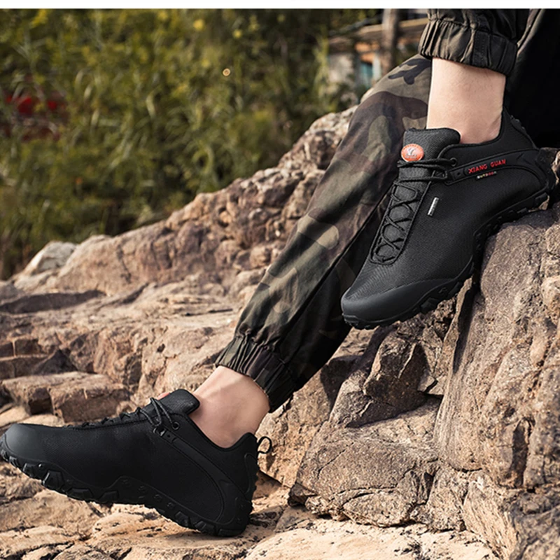 Zapatos de senderismo para hombre y mujer, botas de Trekking, transpirables, tácticas, escalada, montaña, Camping, deportes al aire libre, caza, caminar, 48 - imagen 5