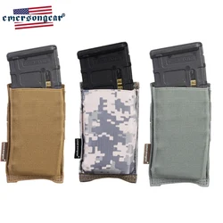Emersongear-bolsa táctica para revistas, bolsa individual de extracción rápida M4 para Rifle Mag, parte superior abierta 5,56 para portador de placa, senderismo, nailon elástico
