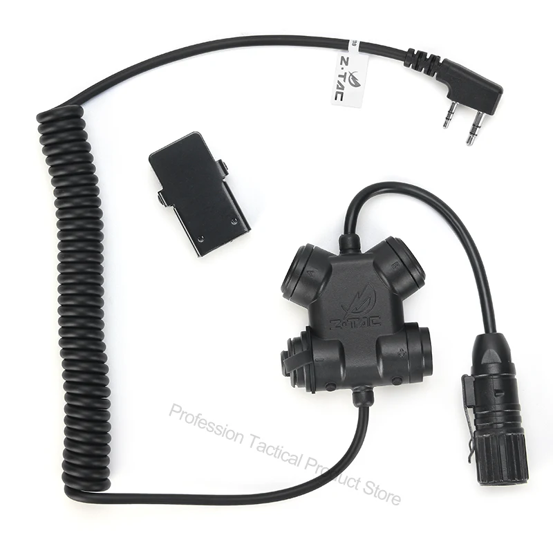 Z-TAC Adaptador PTT doble Baofeng UV-82 Airsoft - imagen 2