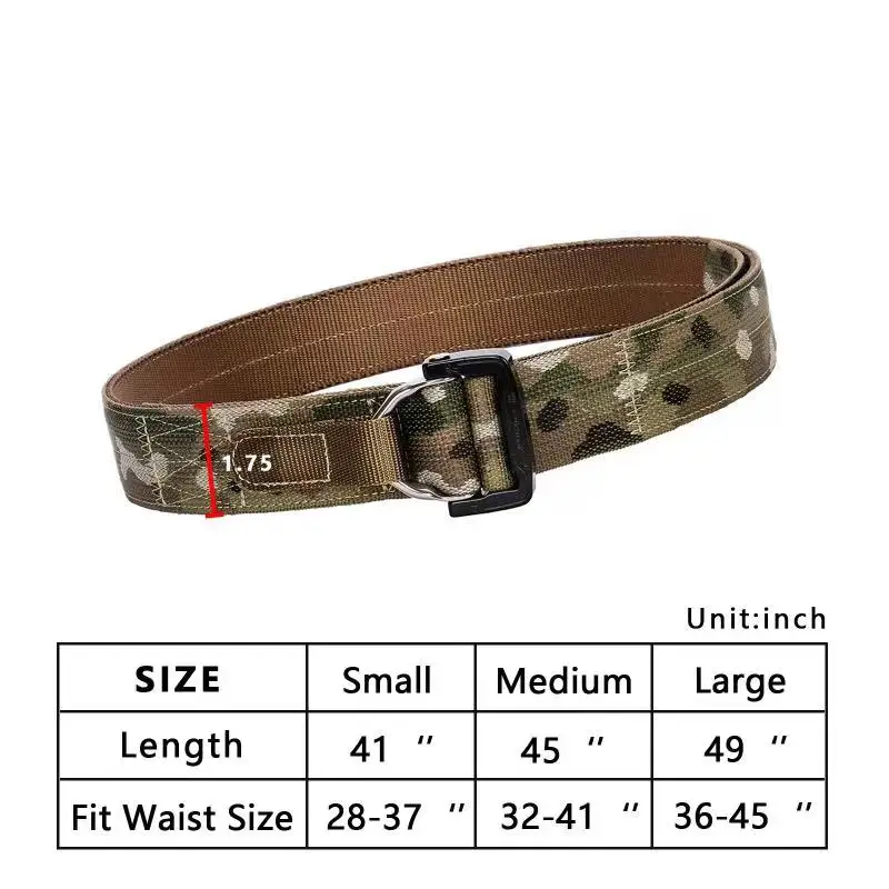 MAUHOSO-cinturón táctico de pistola para hombre y mujer, accesorio resistente con anilla en D, 1,75 pulgadas, 2 capas - imagen 4