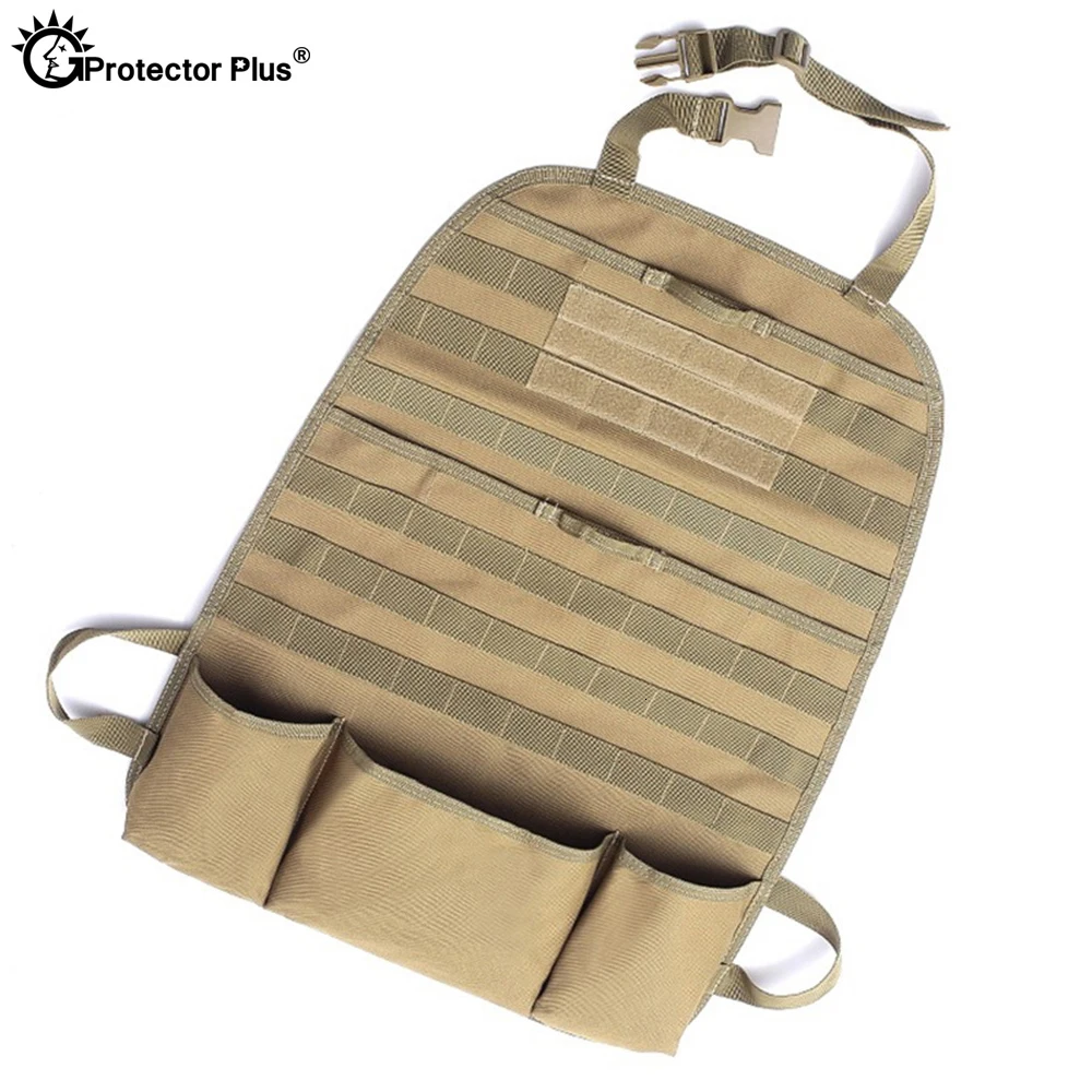 PROTECTOR PLUS Bolsa trasera Universal para asiento de coche, organizador táctico Molle para asiento de coche, almacenamiento, organizador de asiento de nailon, Protector para caza automática