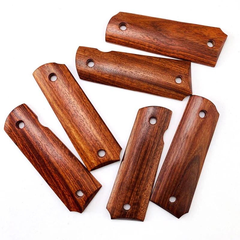 2 piezas 1911 empuñaduras Zambia sándalo rojo empuñaduras parche empuñaduras personalizadas empuñaduras CNC - imagen 4