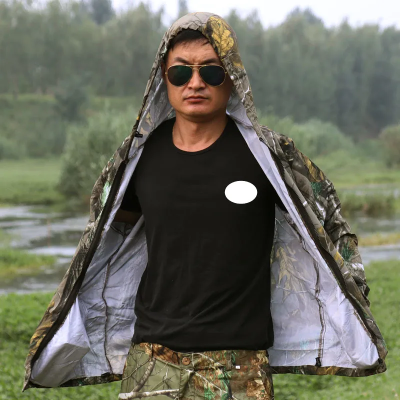 Chaqueta fina plegable de verano con protección UV, chaqueta con capucha para pesca, S-4XL, camuflaje biónico, caza, escalada, Camping, senderismo - imagen 5