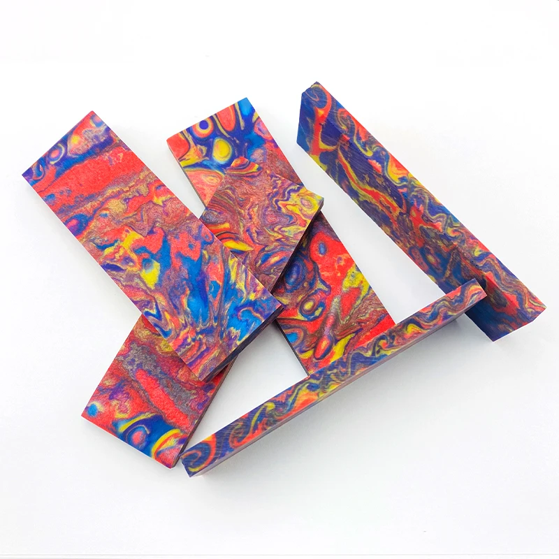 2 piezas de Material compuesto de resina c-tek para mango de cuchillo DIY, Material de fabricación, placa, patrón de nube, Material de mango 120x40x8mm - imagen 3