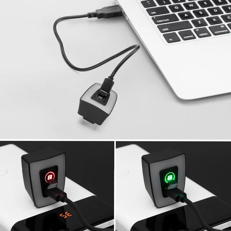 Luz de ciclismo ROCKBROS, luz trasera impermeable, linterna LED para bicicleta, recargable por USB, luz trasera de seguridad para bicicleta nocturna - imagen 4