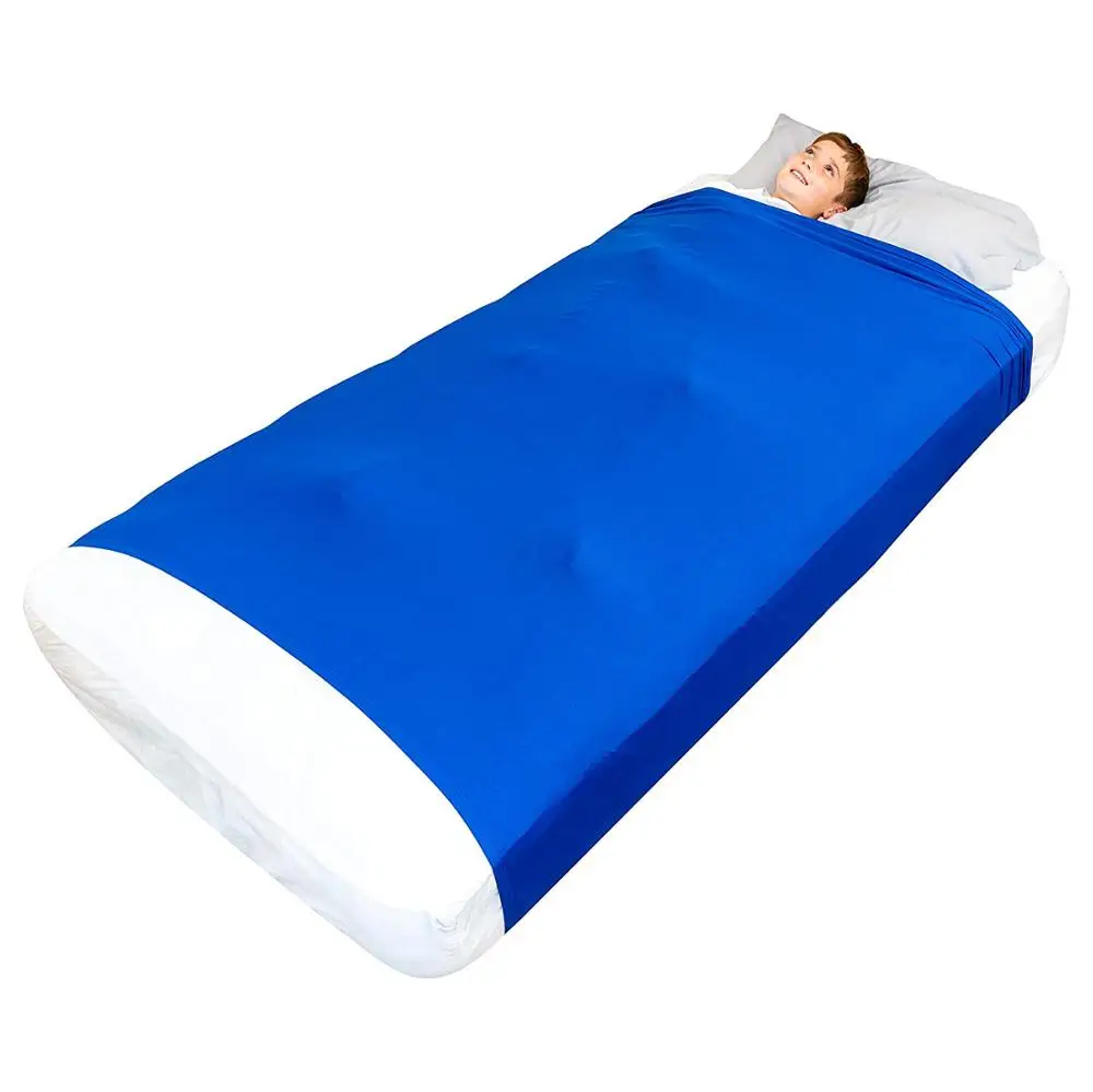 Manta sensorial para cama, Sábana elástica transpirable, cómoda y fresca, ropa de cama para dormir para niños, alternativa de compresión - imagen 3