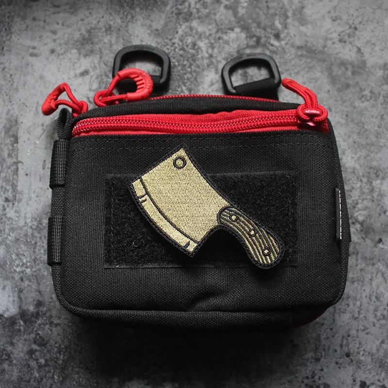 Mini cuchillo de cocina versión Q, parche bordado, insignia táctica, brazalete con personalidad DIY para decoración de ropa y mochilas - imagen 4