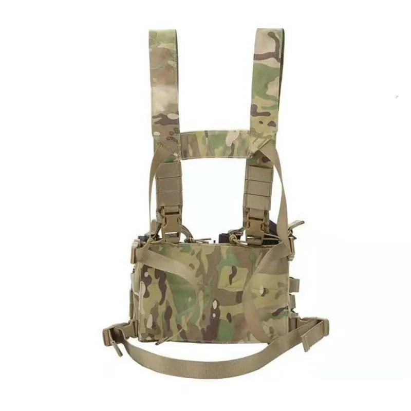 Chaleco táctico de camuflaje militar, bolsa colgante para el pecho, para exteriores, CS, entrenamiento de combate, tiro, caza, para fanáticos del ejército - imagen 5