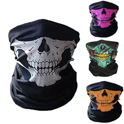 Pasamontañas de calavera para ciclismo al aire libre, máscara de media cara, bufanda mágica para motocicleta y Camping, protección solar, Bandana para el cuello, polainas para hombres y mujeres