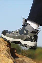 HUMTTO Botas de Senderismo Impermeables Cuero Unisex para Trekking