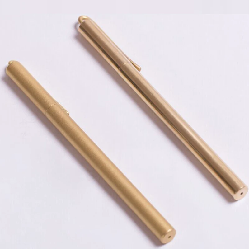 Bolígrafo táctico de latón puro para viajes al aire libre, pluma de regalo de cobre, estilo Retro, Kit de viaje - imagen 5