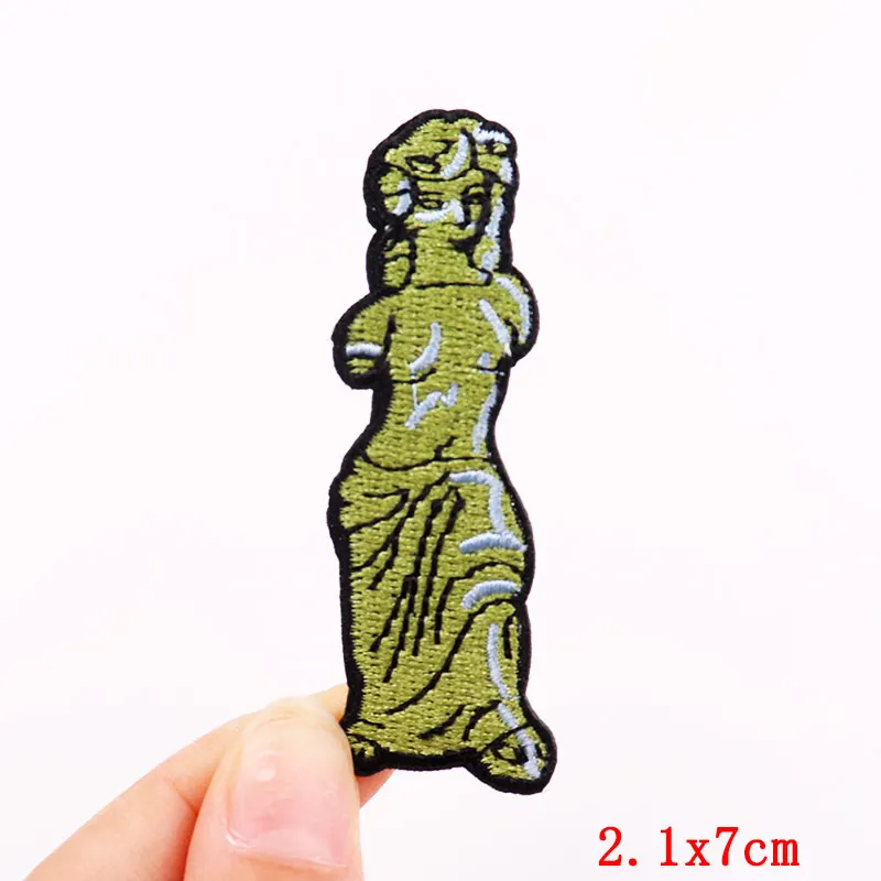 Parche de corazón de Van Gogh, parches de espacio al aire libre, apliques de ondas para ropa, parches bordados para planchar, pegatinas, insignias - imagen 5