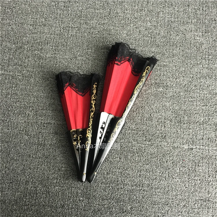 Abanico de madera pintado a mano de estilo español, abanico de encaje de baile personalizado, regalo de boda, 23CM/30CM - imagen 5