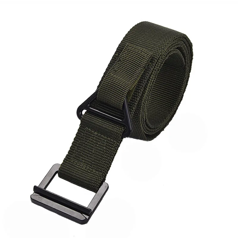 Cinturón de combate militar para hombre, aparejo de rescate, cinturón táctico de nailon para deportes al aire libre, accesorios de caza, cinturón de utilidad de Metal - imagen 2